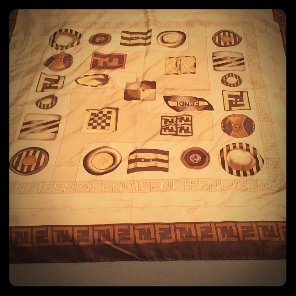 Fendi Zucca silk scarf